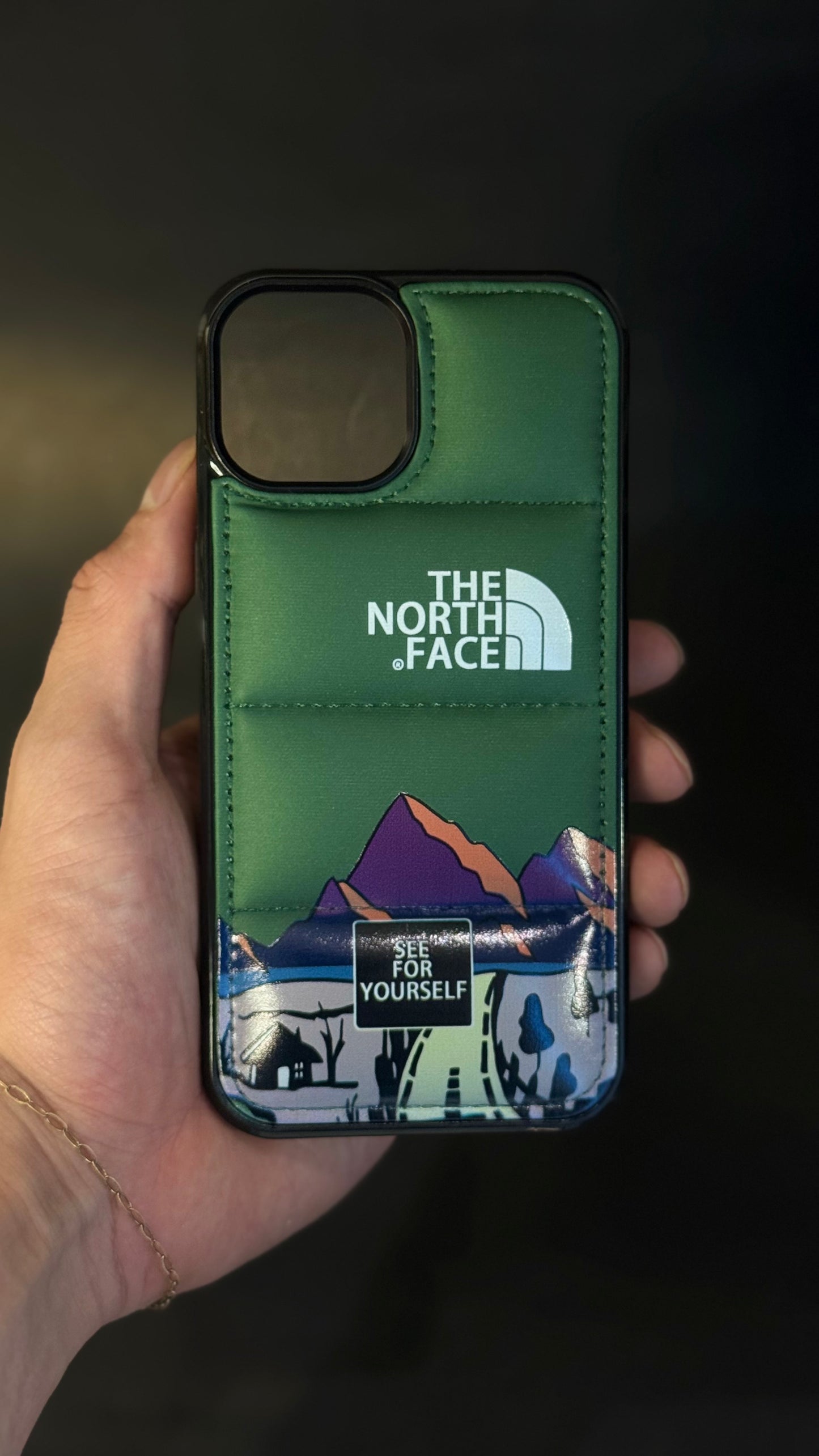North face 3D green