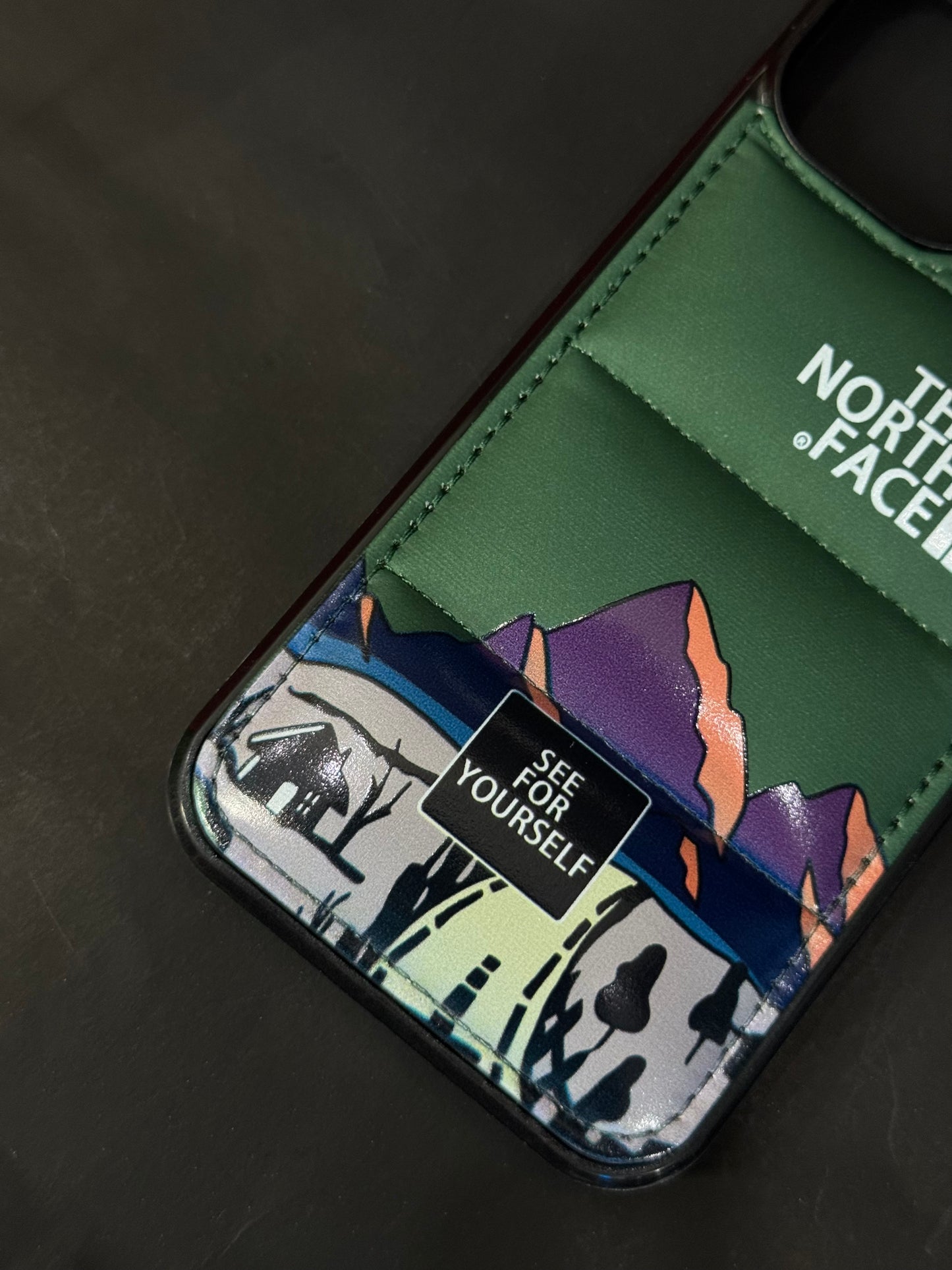 North face 3D green