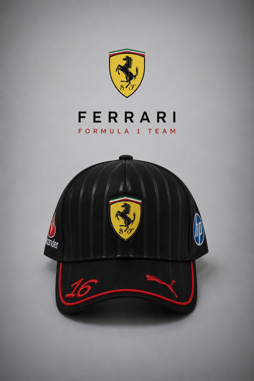 Gorra Ferrari F1 negra