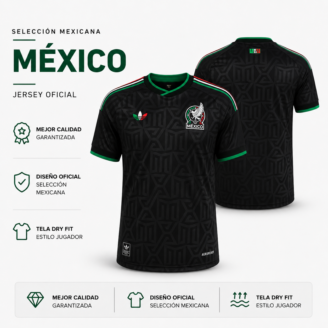 Jersey Negro México Mundial 2026