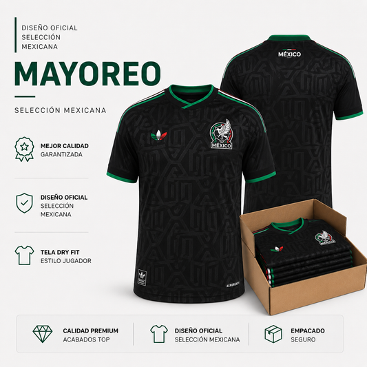 MAYOREO Jersey Negro México  2026